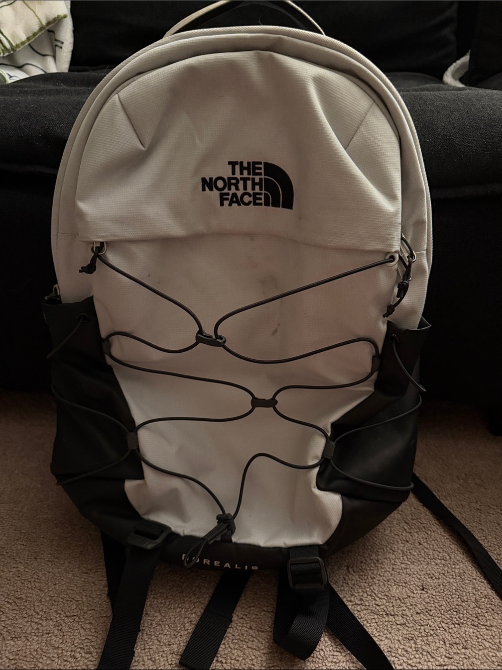 The North Face White/Black Borealis Backpack w/ Laptop Compartment *SEE PHOTOS*
